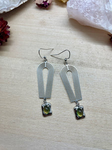 minimalist silver dangle earrings