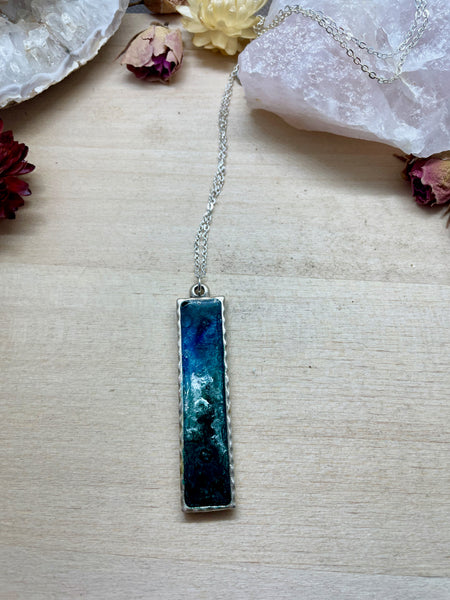 ocean inspired polymer clay necklace