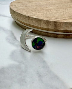 pride silver adjustable ring