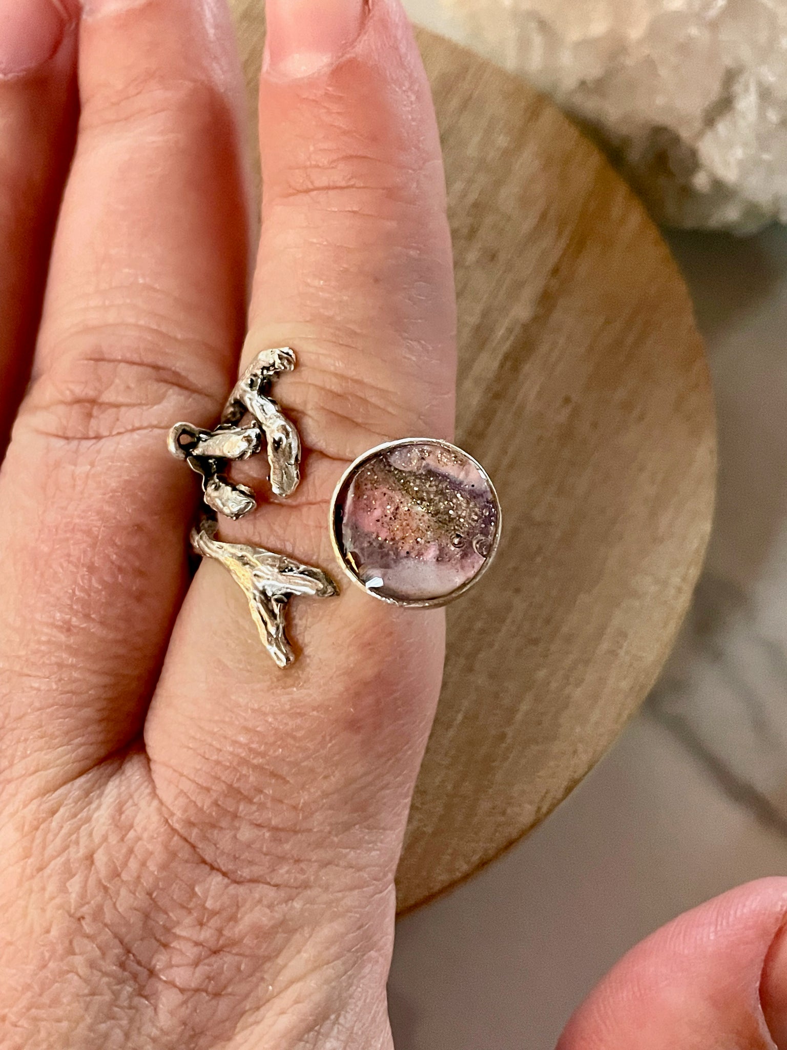 polymer clay statement ring