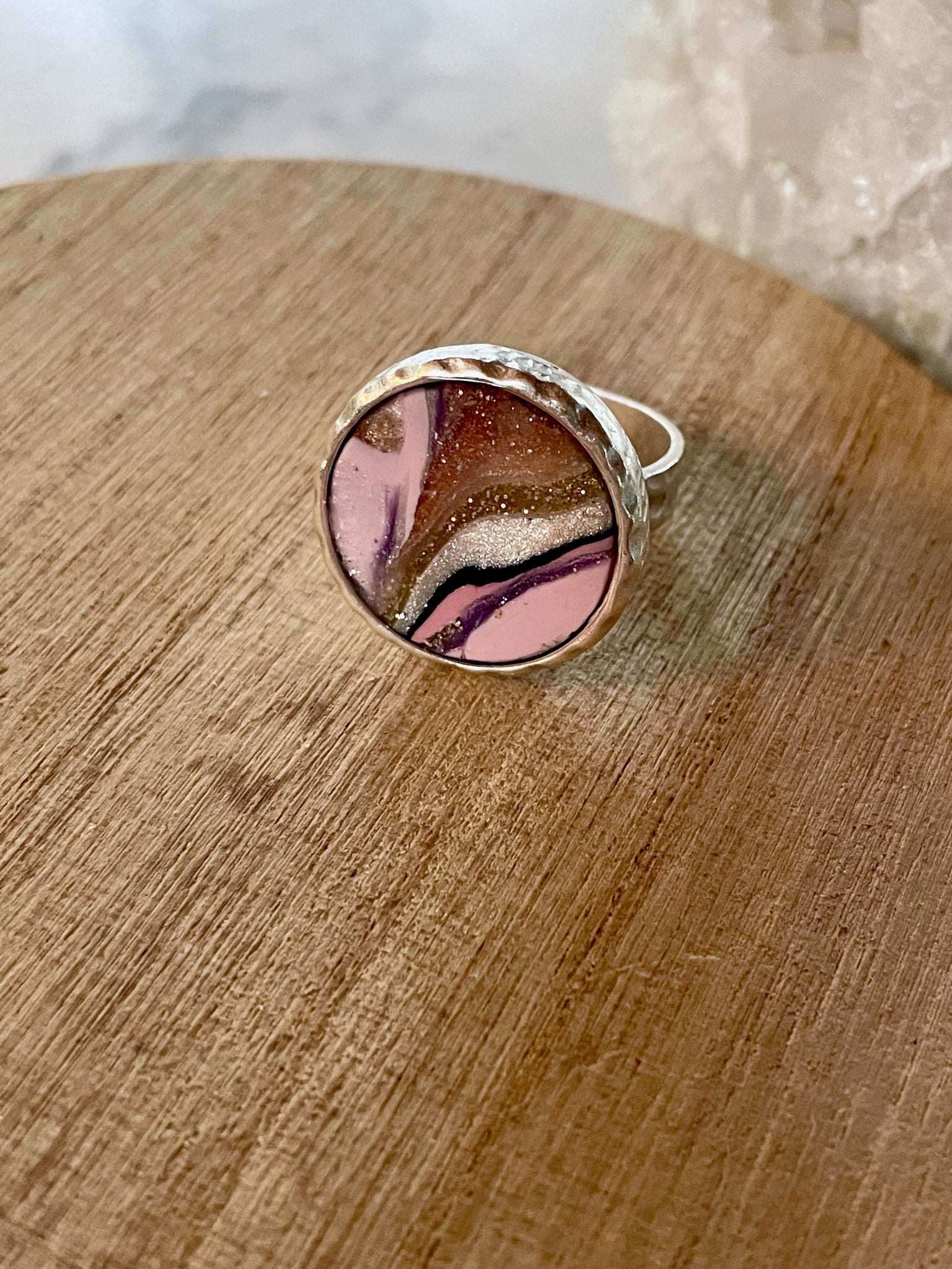 polymer clay statement ring