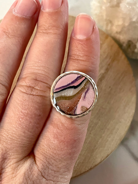 polymer clay statement ring