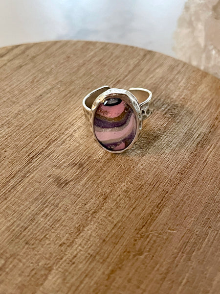 polymer clay statement ring