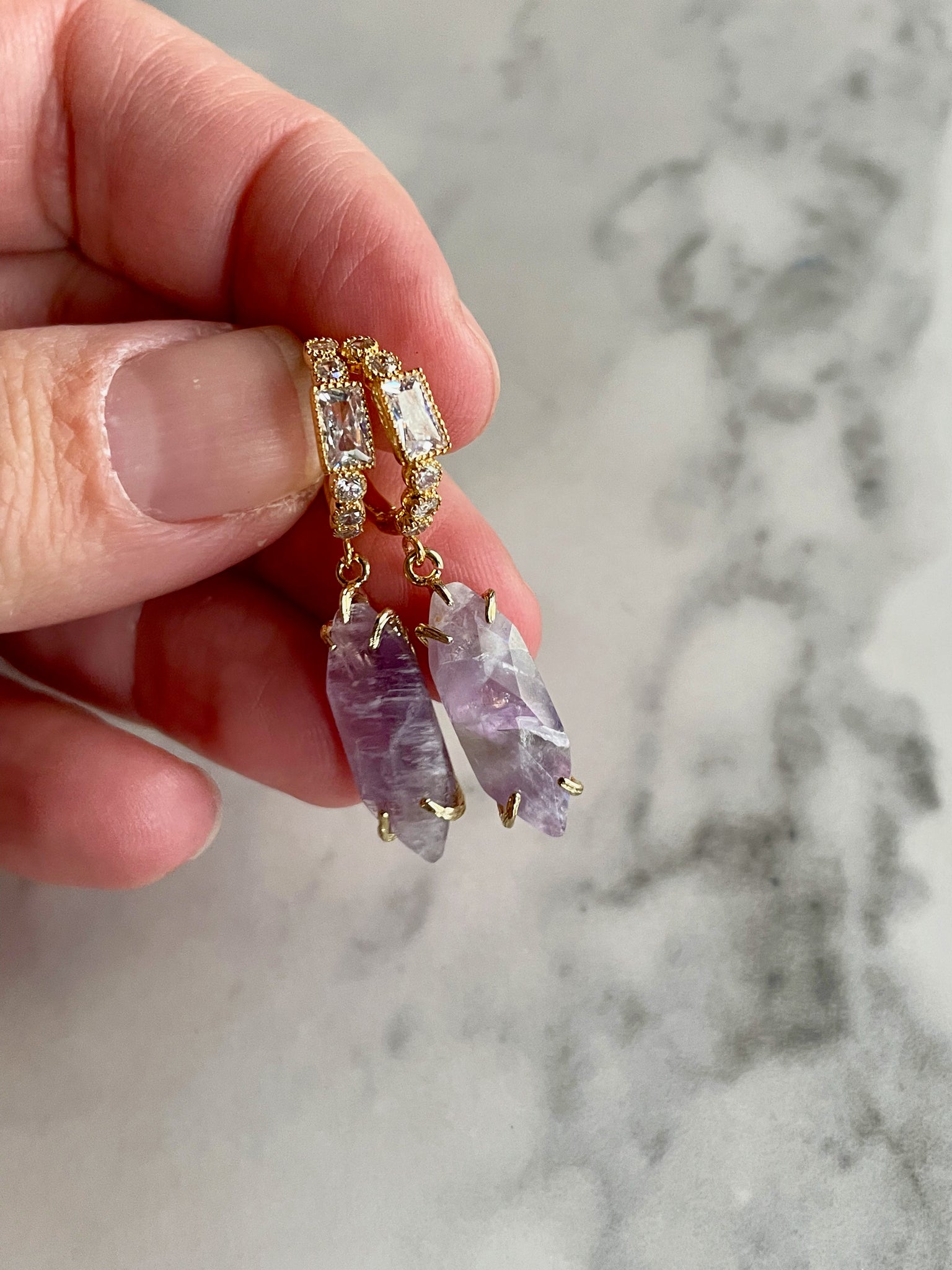 lavender earrings