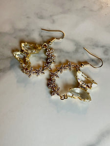 crystal butterfly earrings
