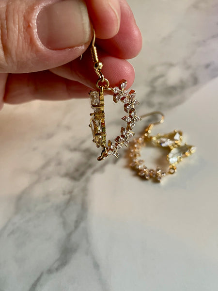 crystal butterfly earrings