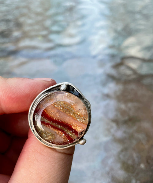 polymer clay statement ring