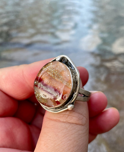 polymer clay statement ring