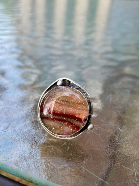 polymer clay statement ring
