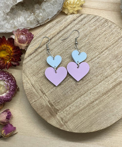 heart dangle earrings