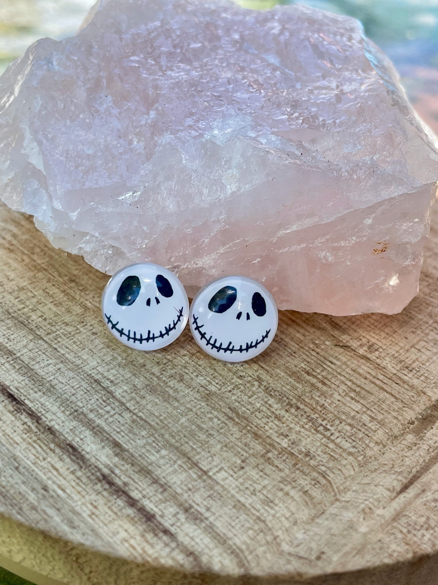 skeleton stud earrings