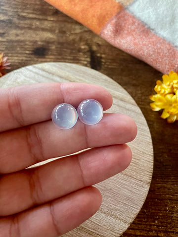 moonstone resin stud earrings