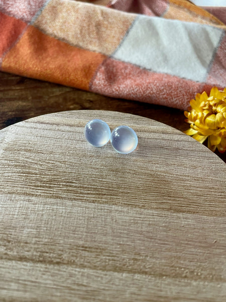 moonstone resin stud earrings
