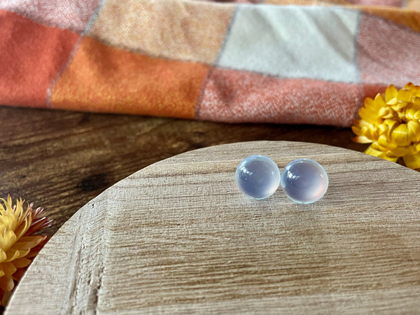 moonstone resin stud earrings