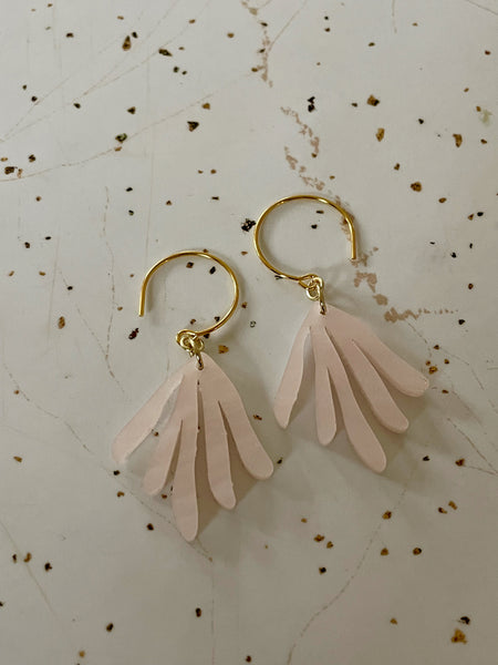 pearl white acrylic dangle earring