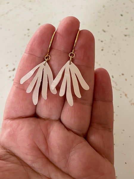 pearl white acrylic dangle earring