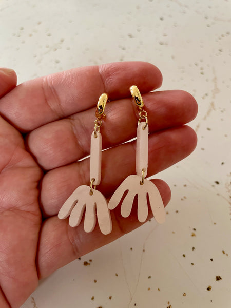 pearl white acrylic dangle earring