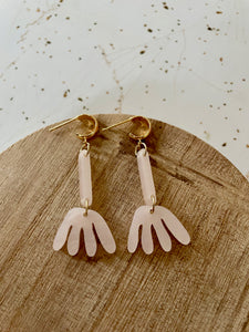 pearl white acrylic dangle earring