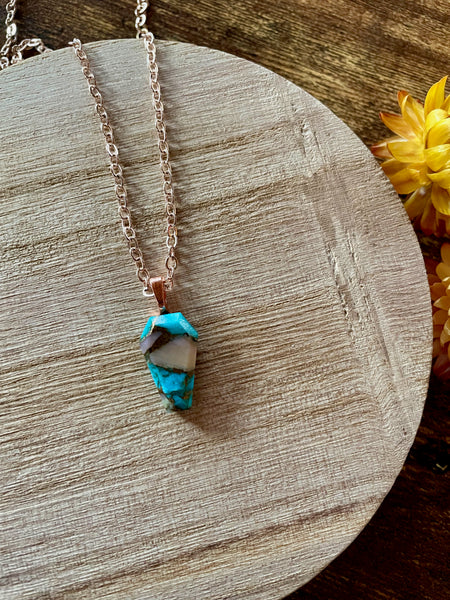 turquoise coffin necklace