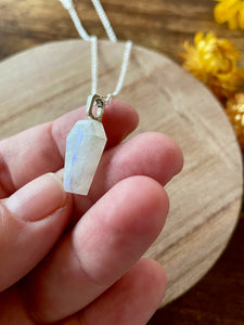Moonstone coffin necklace