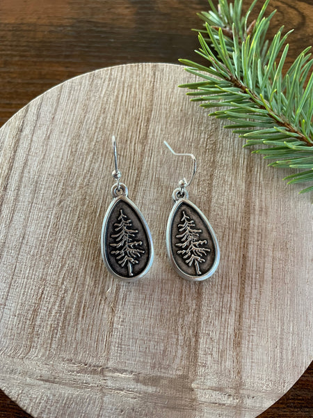 evergreen silver earrings