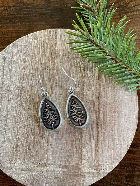 evergreen silver earrings