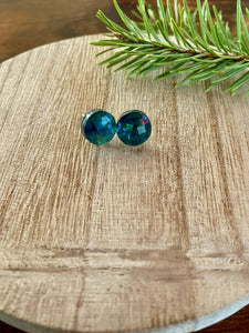 abalone quartz stud earrings