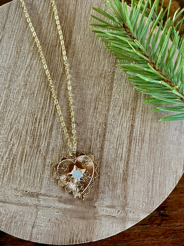 opal heart necklace