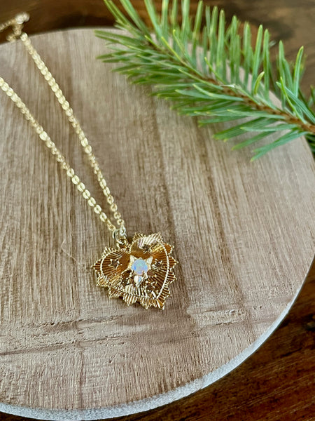 opal heart necklace