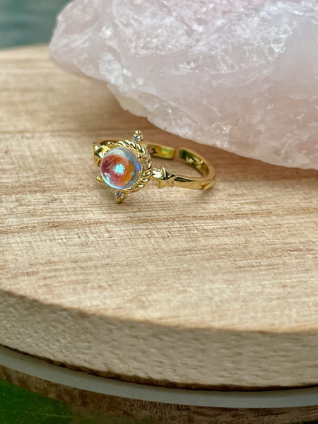 adjustable gold ring, moonstone ring, adjustable ring, gold ring, jewelry, gift, gift for her, summer jewelry, statement ring, moonstone