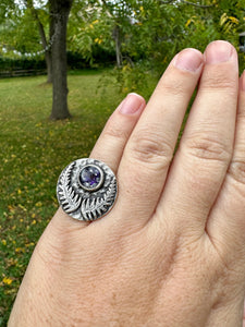 forget me not flower ring, silver ring, nature ring, natural ring, adjustable silver ring, flower ring, flower jewelry, gift, gift for her