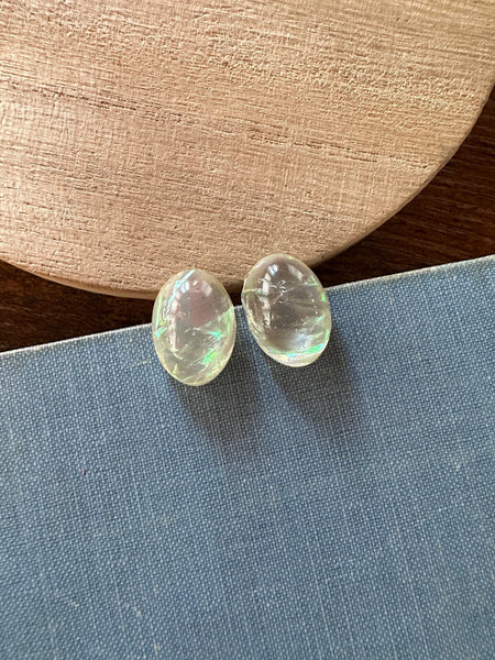 large opalescent stud earrings, statement earring, opal jewelry, gift, gift for her, big stud earrings, jewelry, gift, holiday, allergenic