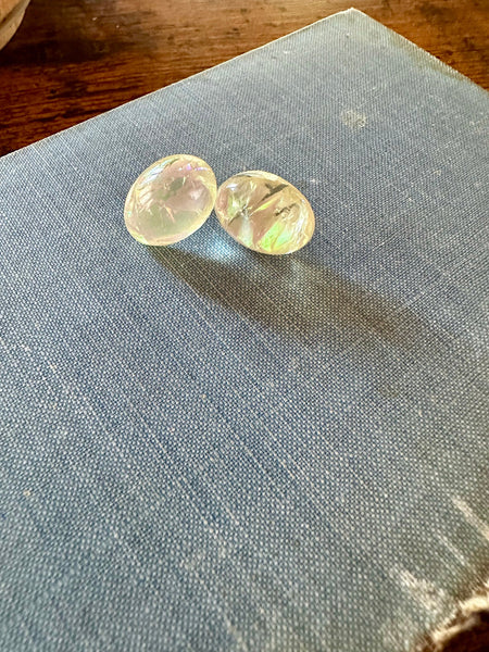 large opalescent stud earrings, statement earring, opal jewelry, gift, gift for her, big stud earrings, jewelry, gift, holiday, allergenic