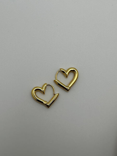 gold heart hoops, gold hoop earrings, gift, gift for her, hypoallergenic, jewelry, statement earrings, hoop earrings, gold earrings, heart